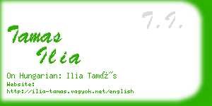 tamas ilia business card